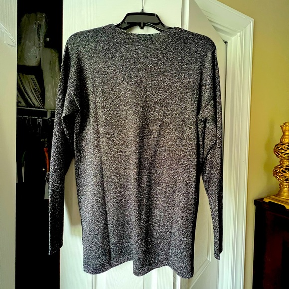 INC International Concepts Stephem Sweater Black W/Silver Small - Picture 5 of 9